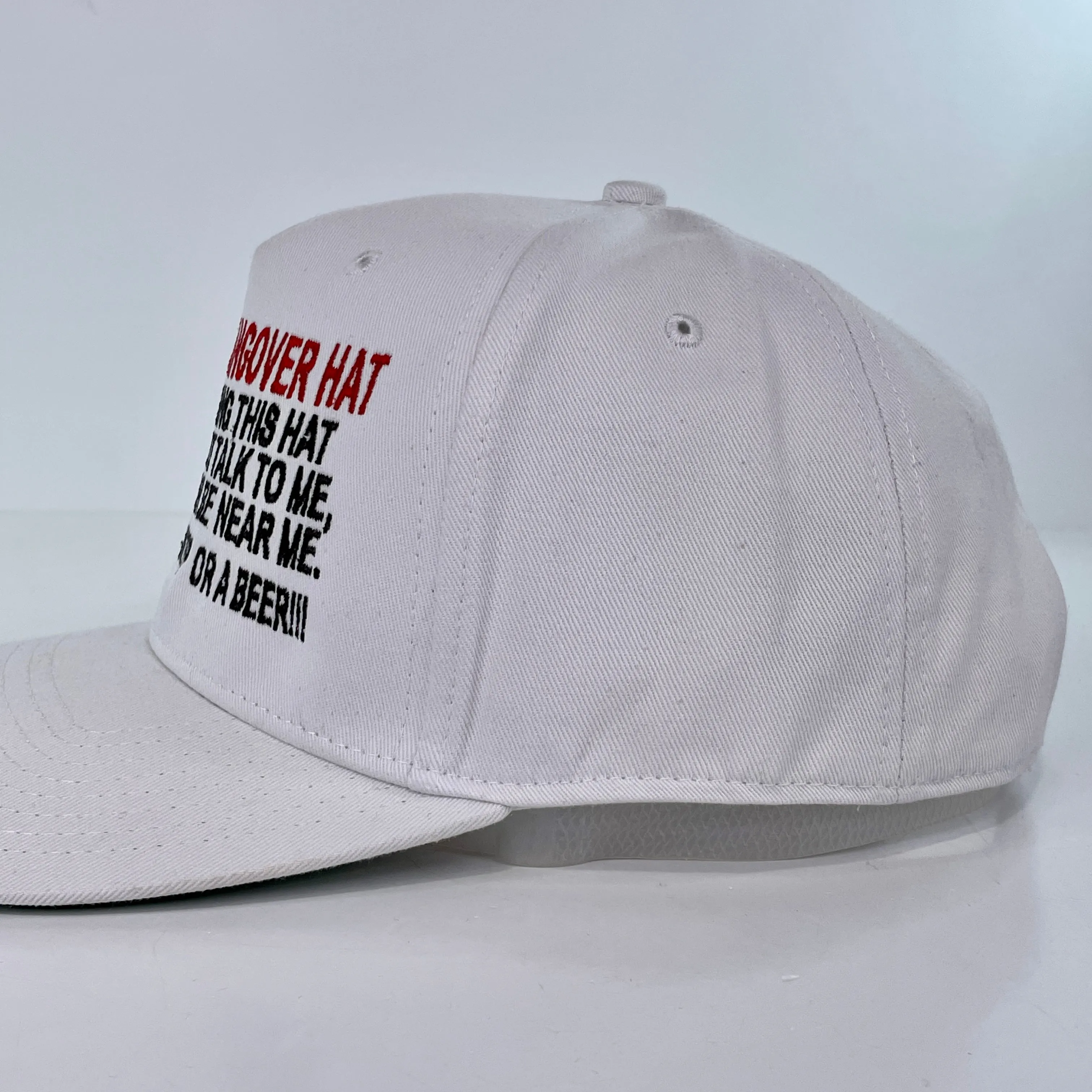 This Is My Hangover Hat Custom Embroidered white SnapBack cap hat