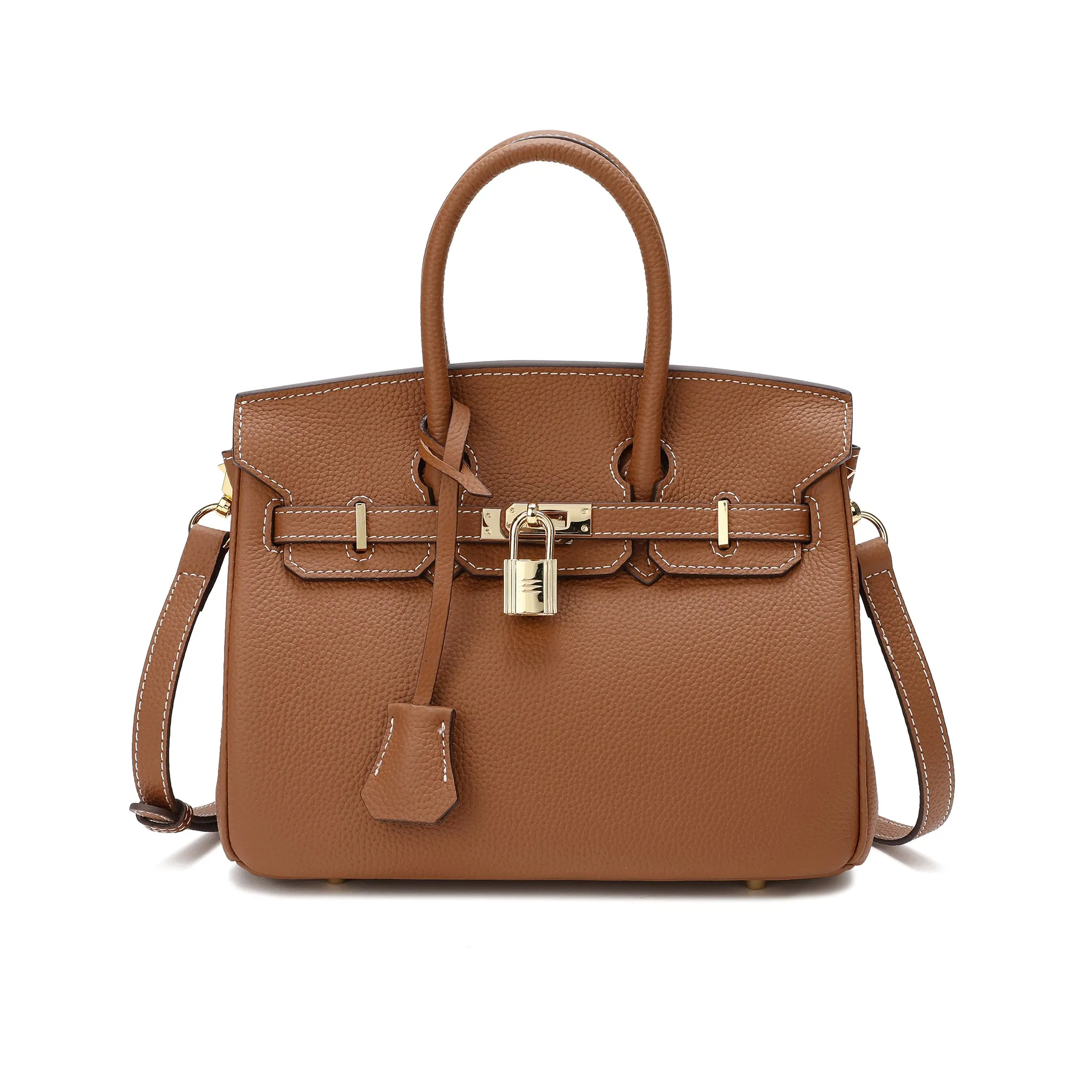 Tiffany & Fred Top-Grain Leather Shoulder Bag