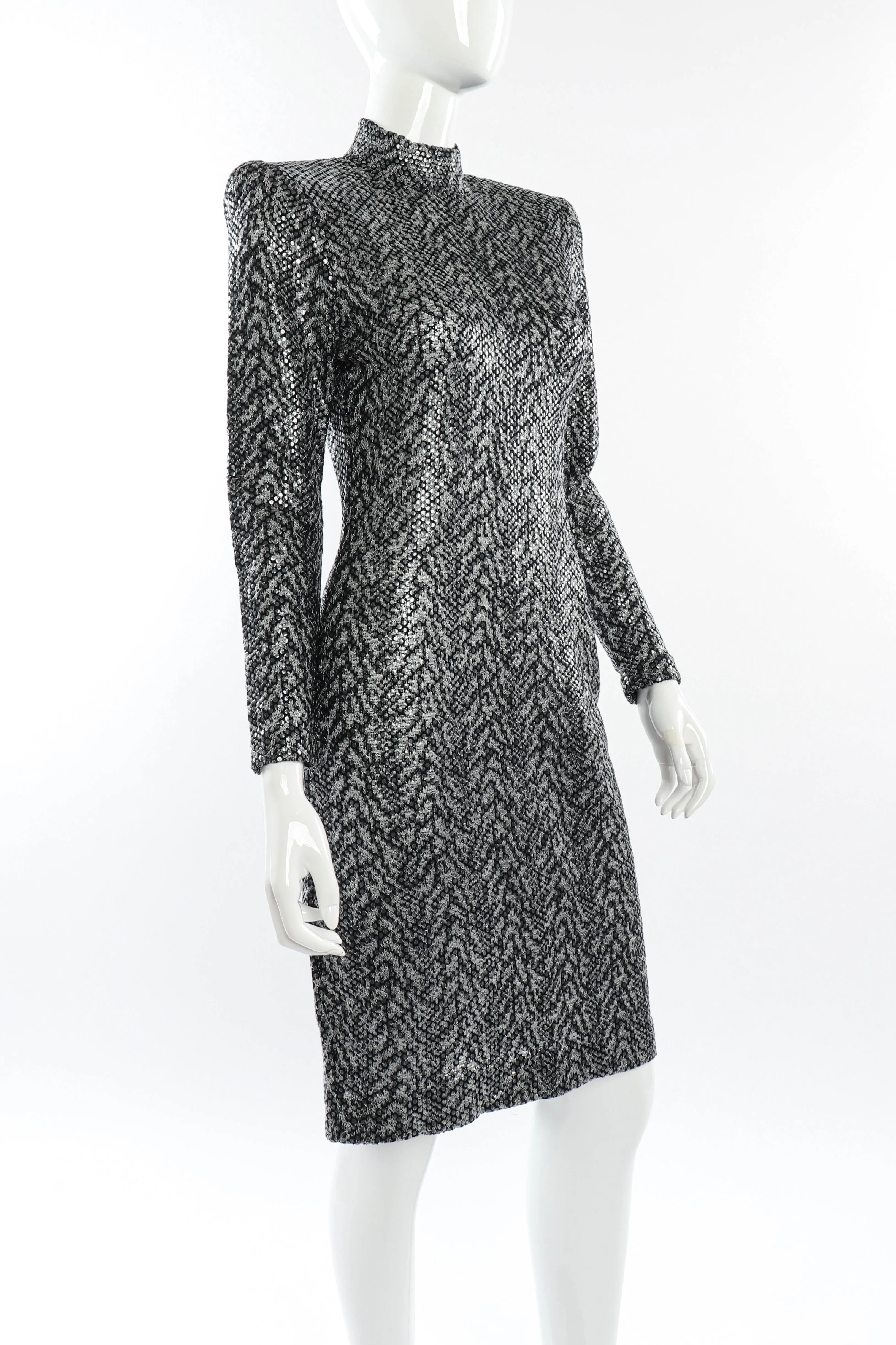 Tiger Print Paillette Dress