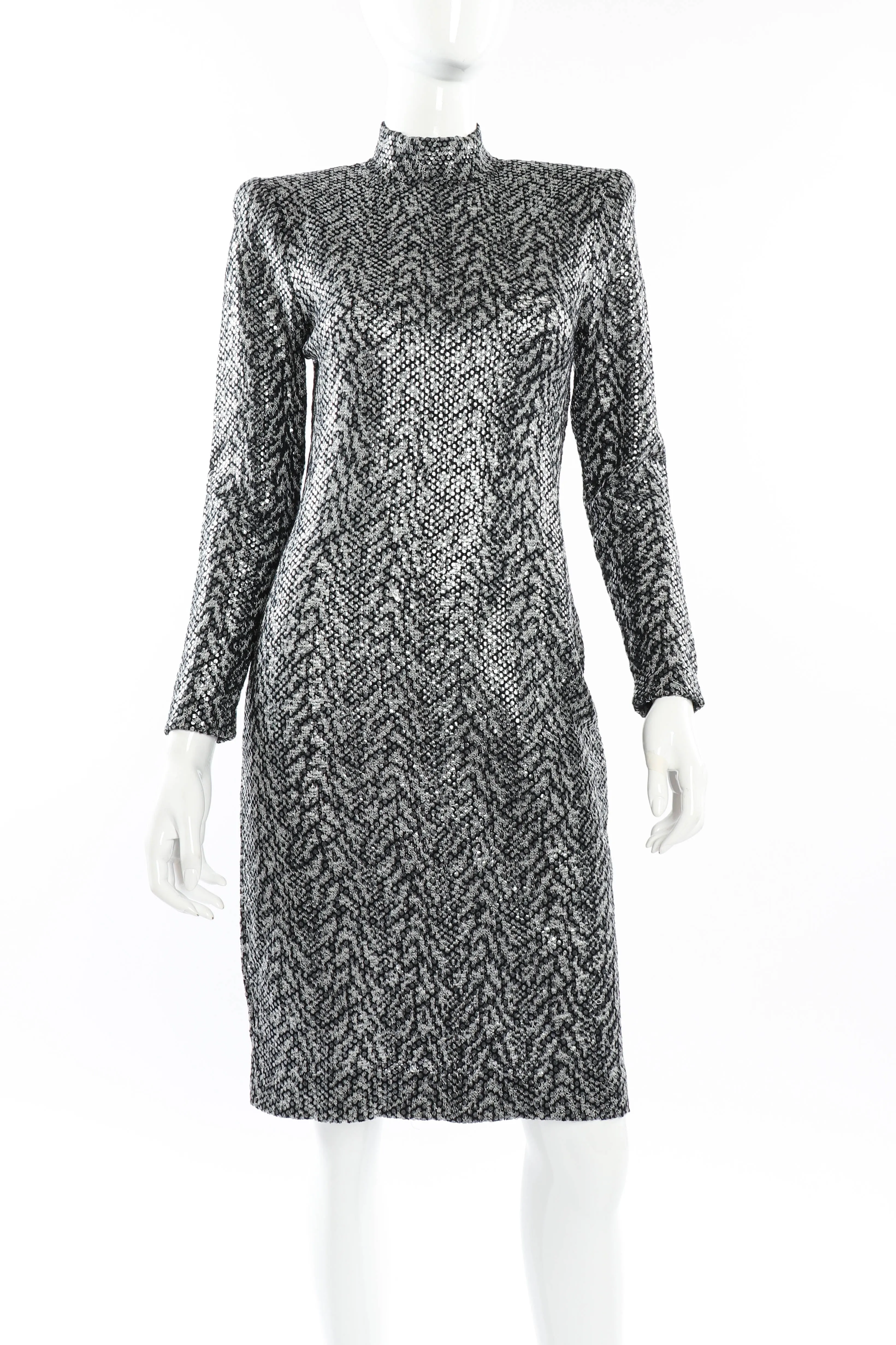 Tiger Print Paillette Dress
