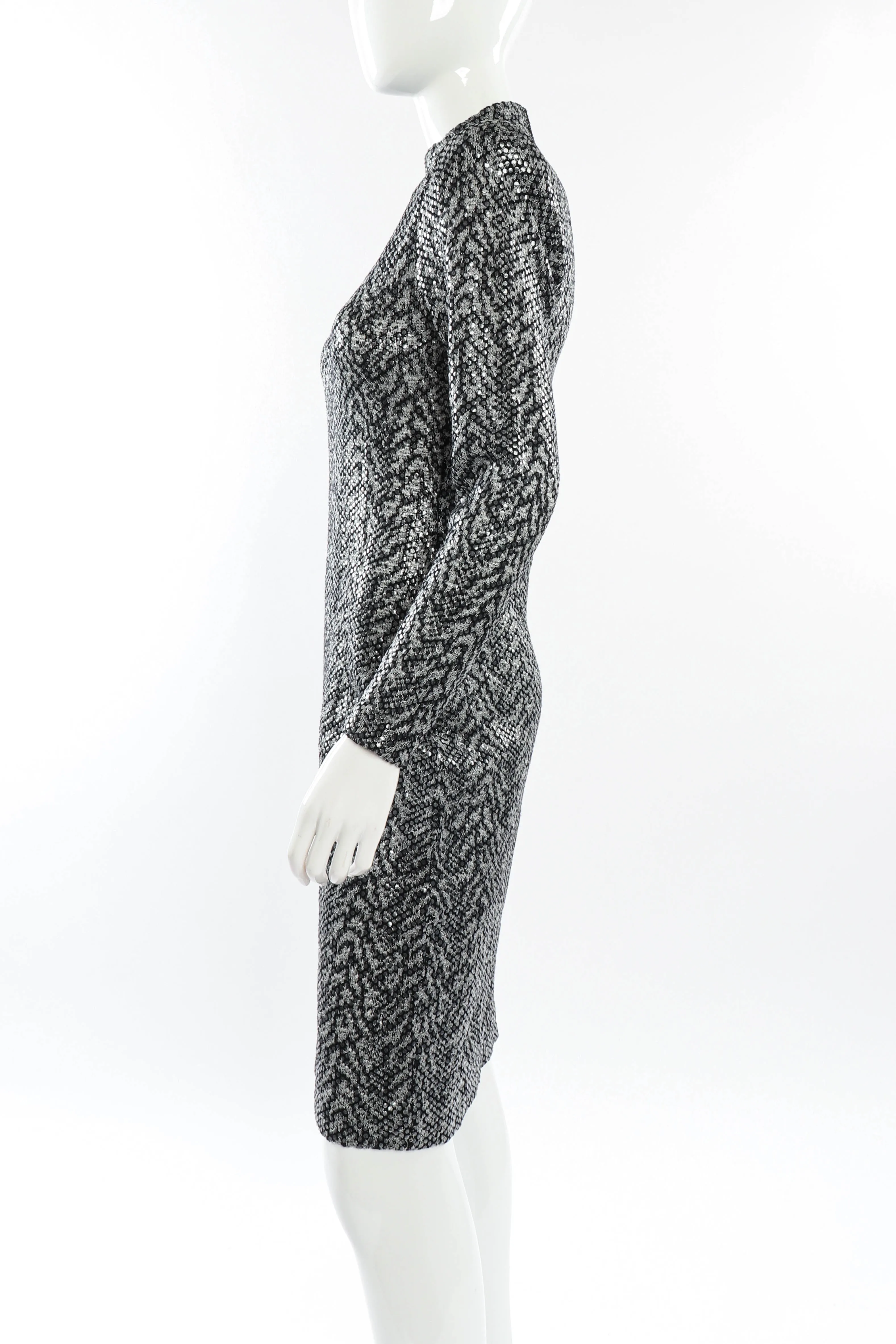 Tiger Print Paillette Dress