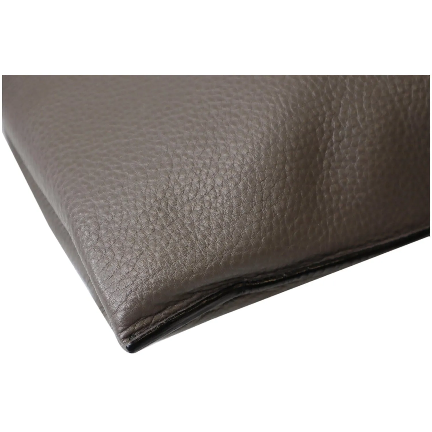 TOM FORD Alix Padlock Zip Fold-over Leather Shoulder Bag Grey