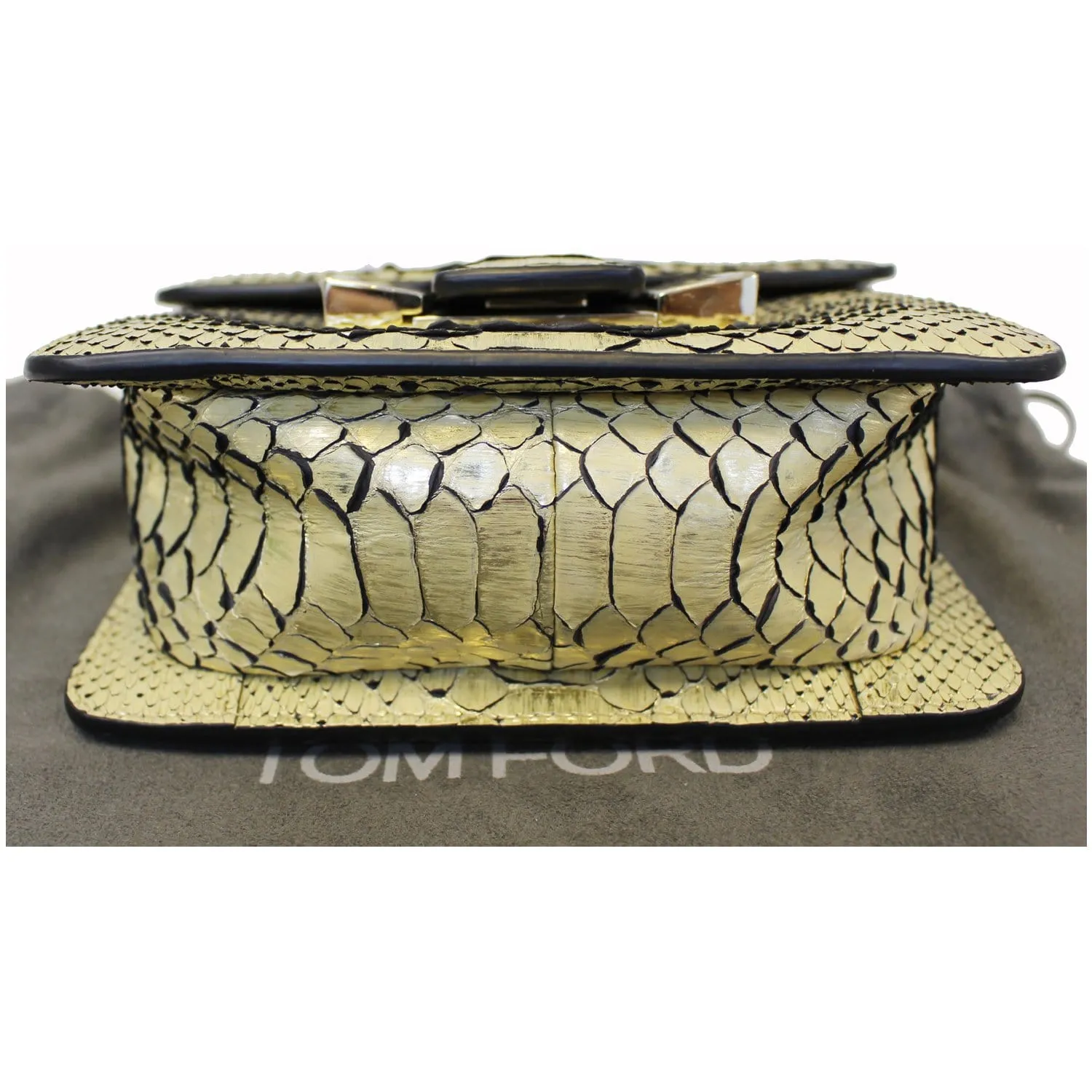 TOM FORD Sienna Python Chain Shoulder Bag Gold - 25% OFF