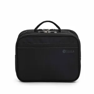 Tosca Essentials 13 Inch Toiletry Bag Deluxe Black