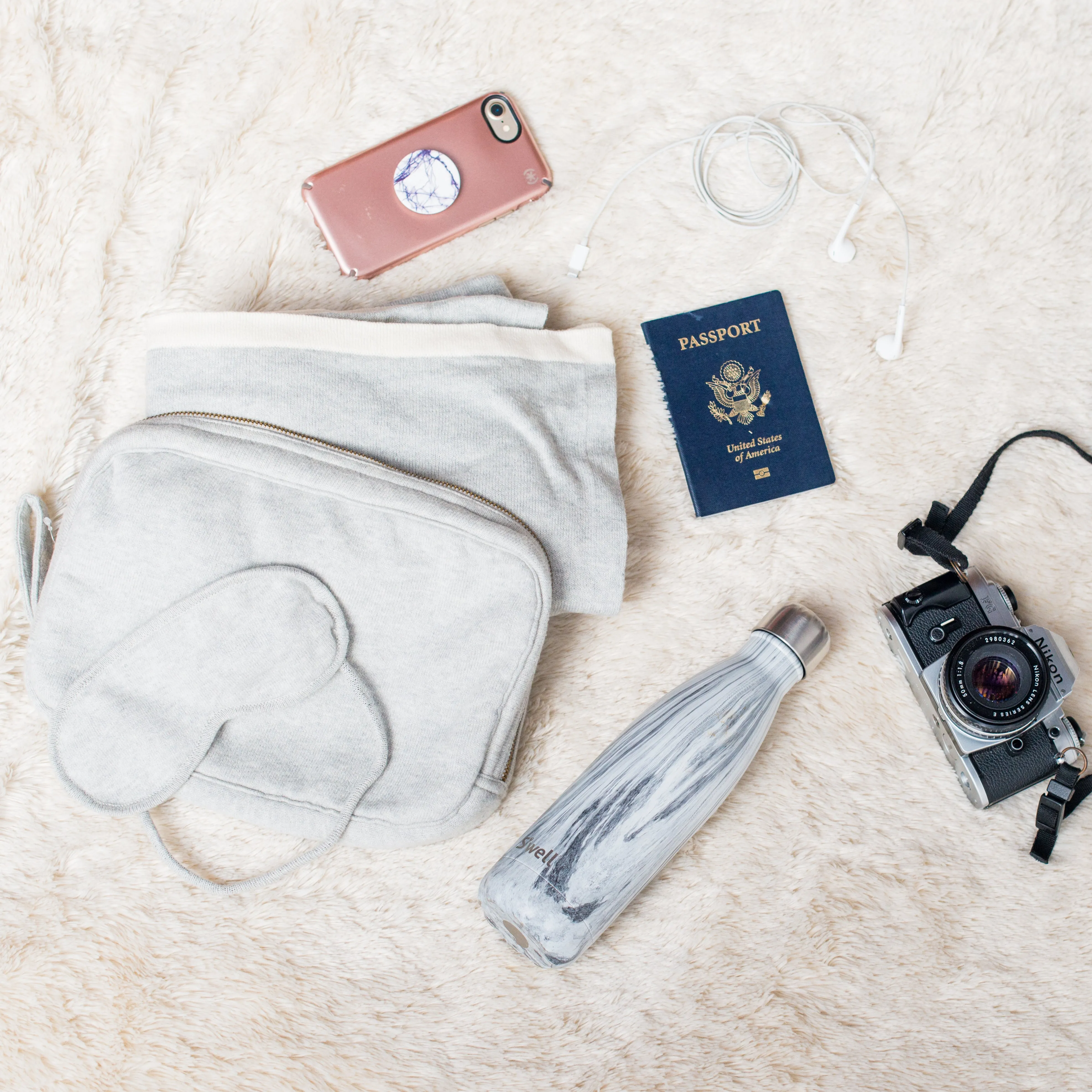 Travel Blanket Set - Gray
