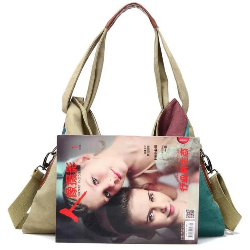 Tricolor Canvas Bag