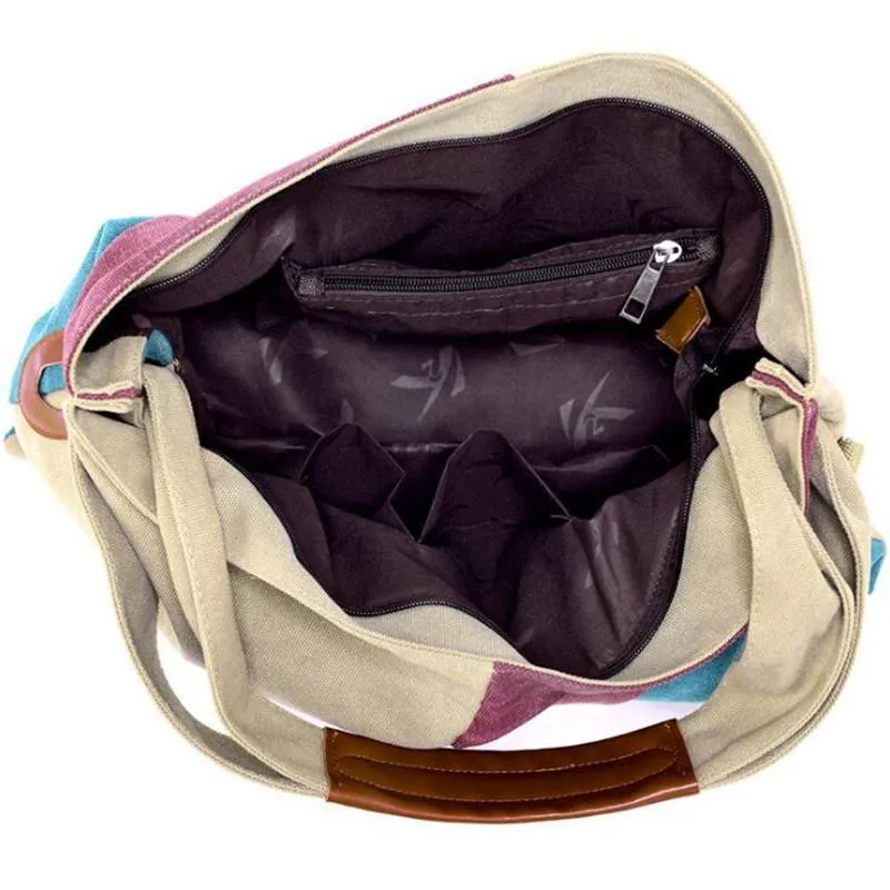 Tricolor Canvas Bag