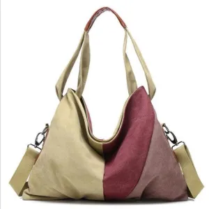 Tricolor Canvas Bag