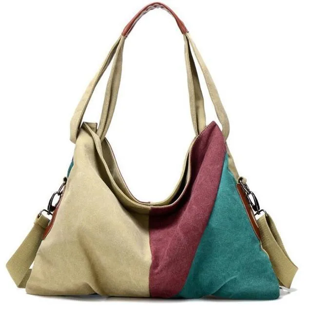 Tricolor Canvas Bag