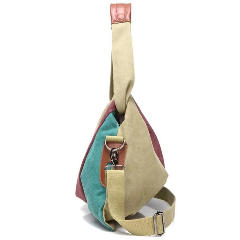Tricolor Canvas Bag