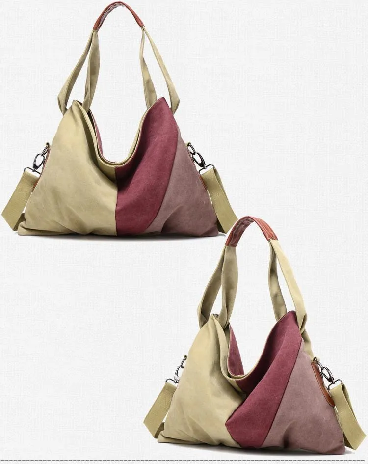 Tricolor Canvas Bag