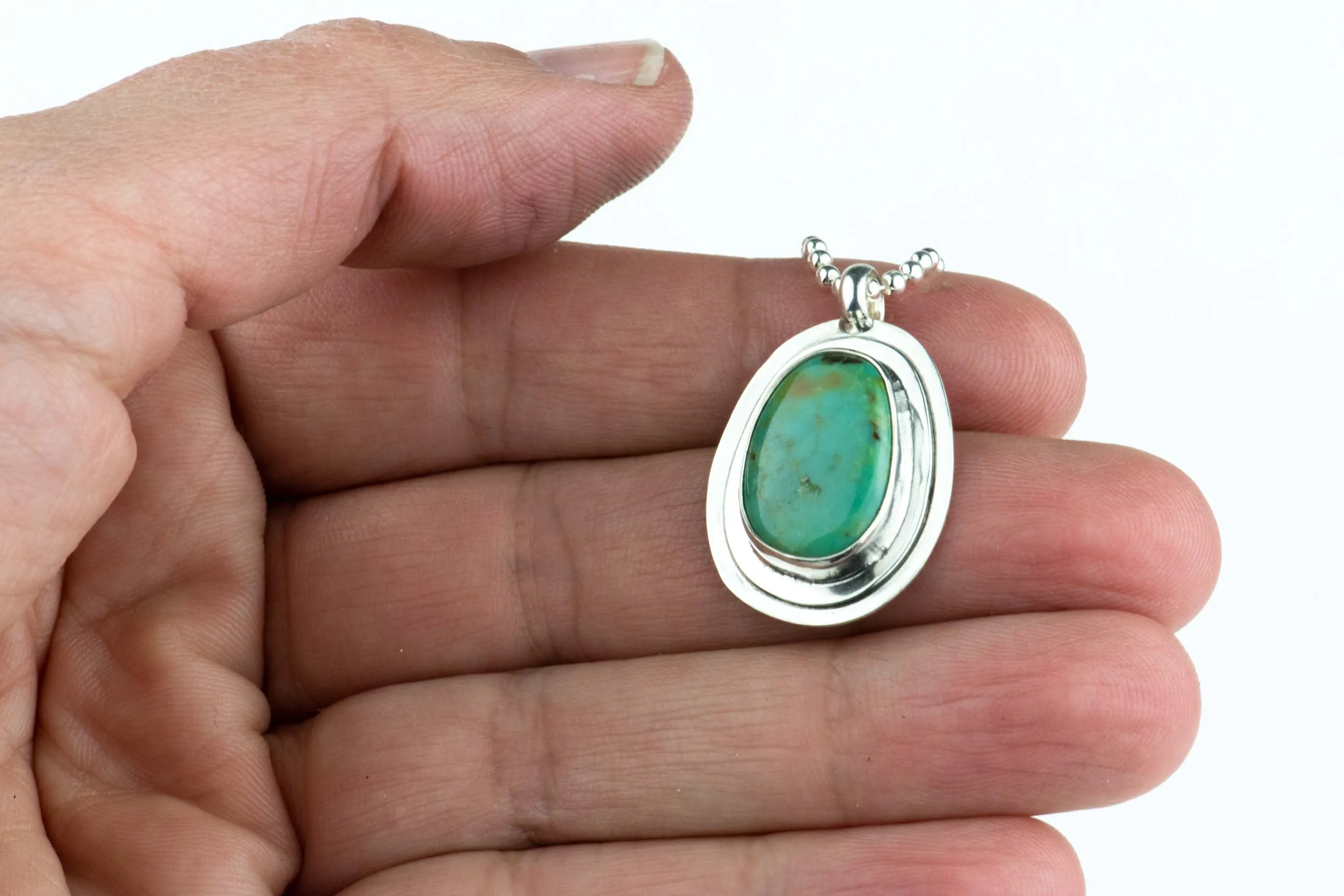Turquoise Layered Sterling Necklace #1