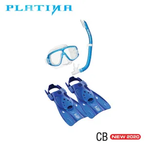TUSA Platina Hyperdry Snorkel, Mask and Fins Combo Set