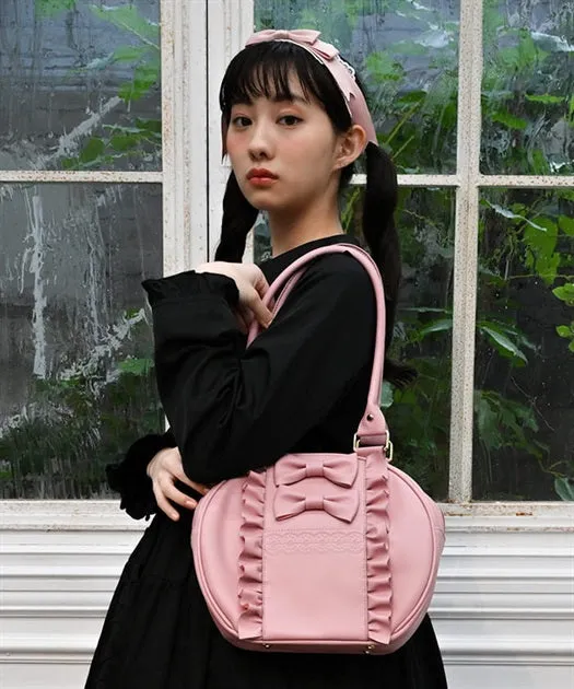 Twin Ribbon Round Bag