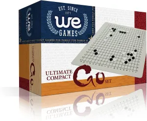 Ultimate Travel Go Set with Full-Size 19.75 inch Silicone GO Board & Convex Stones Made of Premium ABS plastic
