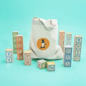 Uncle Goose Classic ABC Blocks with Canvas Bag
