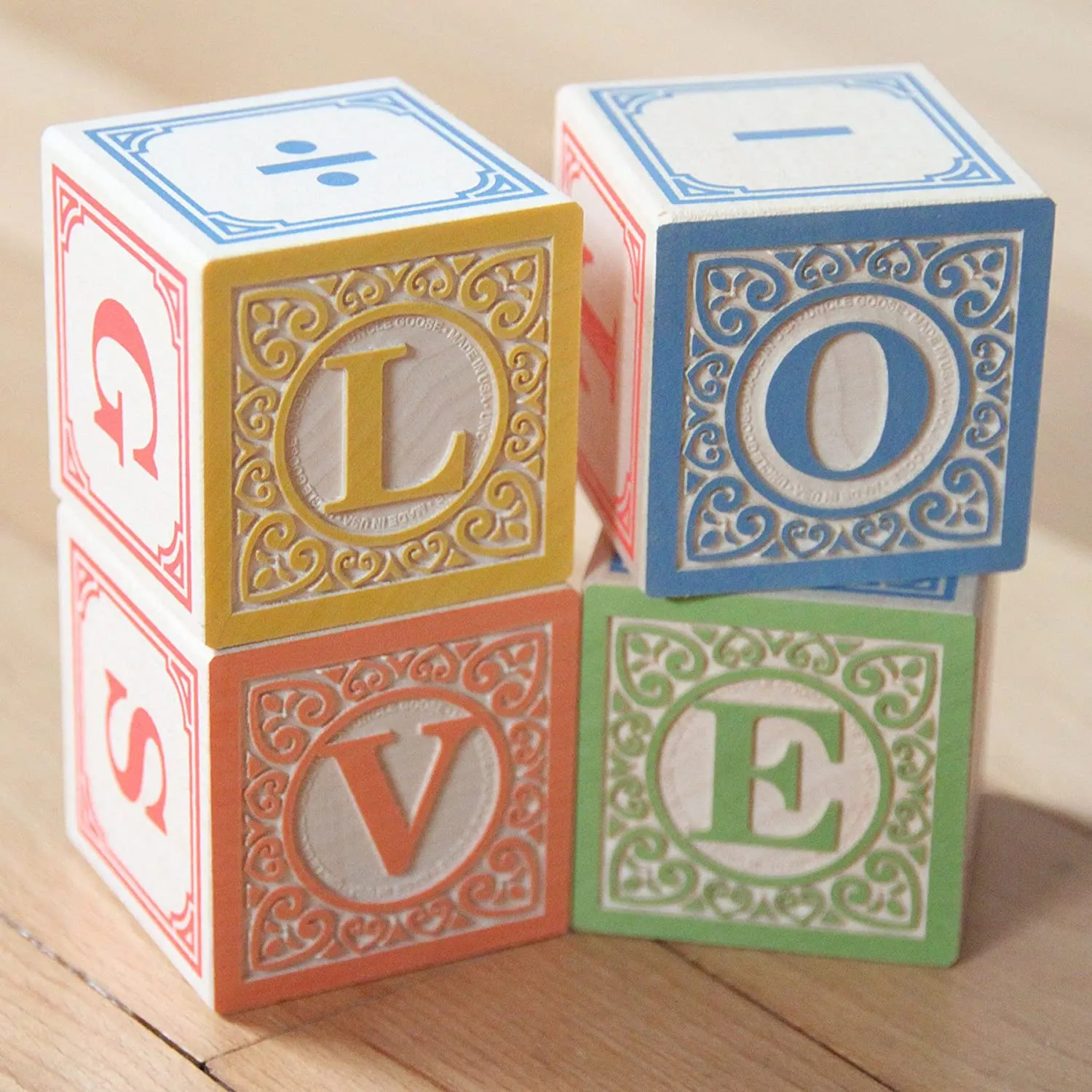 Uncle Goose Classic ABC Blocks with Canvas Bag