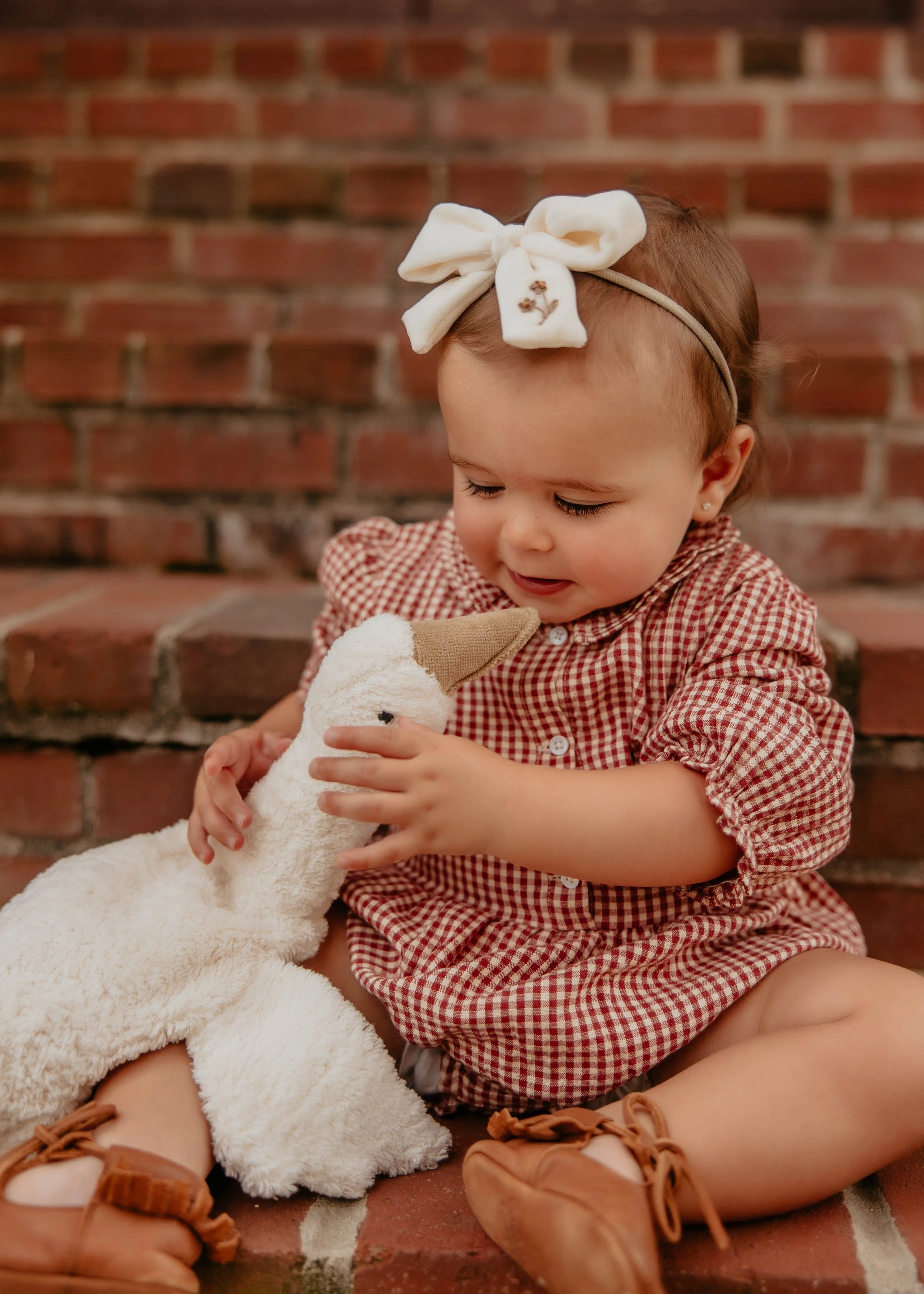 Velvet Embroidered Baby Band