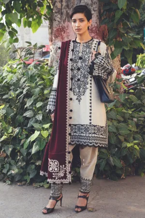 VIDA ZW21-09 |  Zaha Hamrahi Winter Collection 2021 | Unstitched Embroidered Khaddar Suits