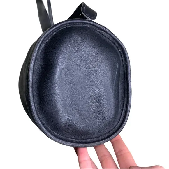 Vintage Black Coach Bucket Backpack Sling-pack