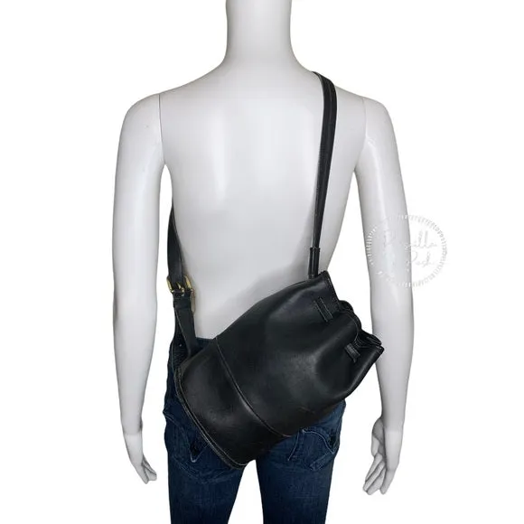 Vintage Black Coach Bucket Backpack Sling-pack