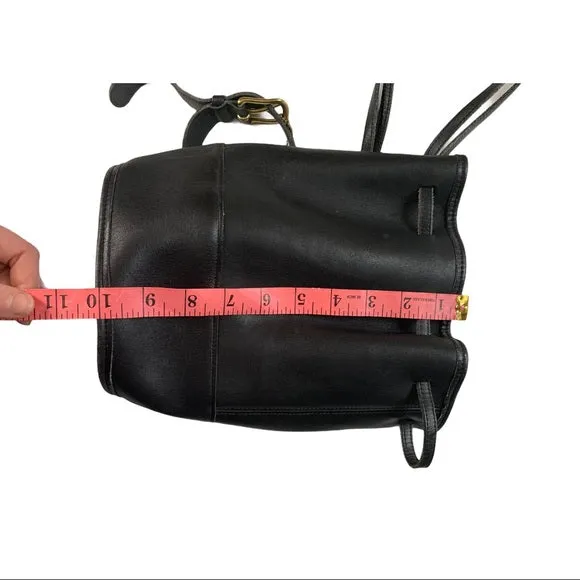 Vintage Black Coach Bucket Backpack Sling-pack