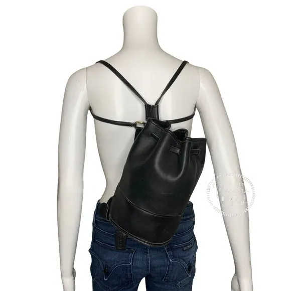 Vintage Black Coach Bucket Backpack Sling-pack