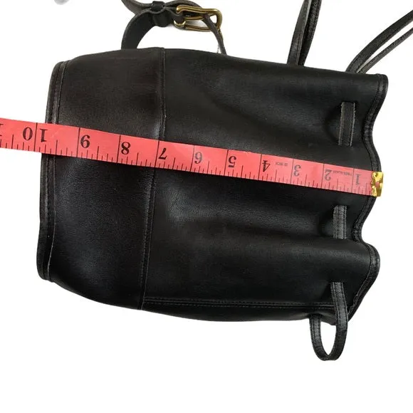 Vintage Black Coach Bucket Backpack Sling-pack