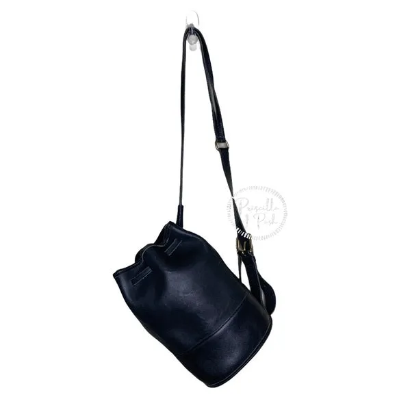 Vintage Black Coach Bucket Backpack Sling-pack
