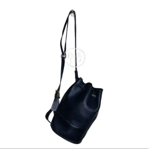 Vintage Black Coach Bucket Backpack Sling-pack