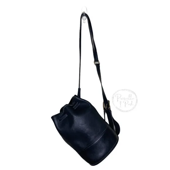 Vintage Black Coach Bucket Backpack Sling-pack