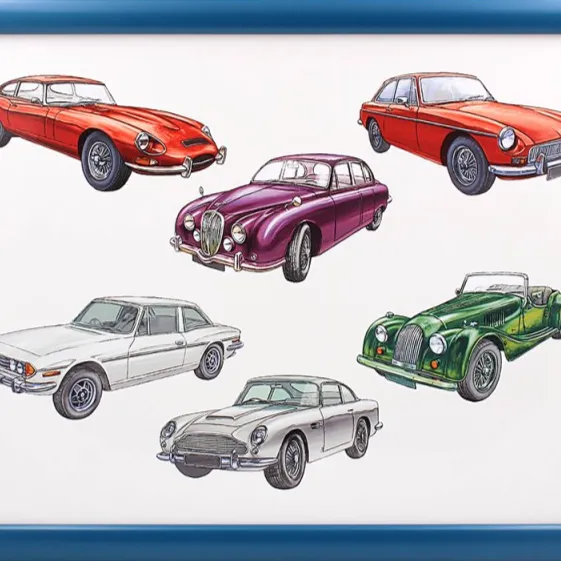 Vintage Cars Lap Tray