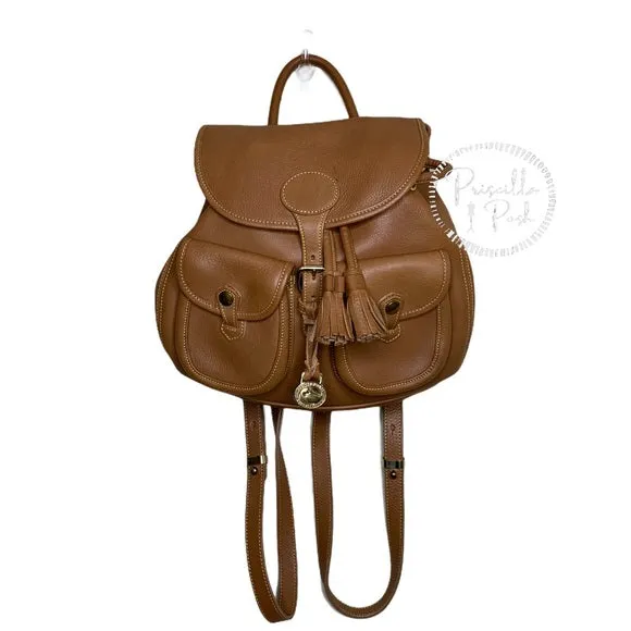 Vintage Dooney and Bourke Backpack Camel Leather