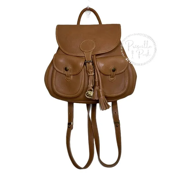 Vintage Dooney and Bourke Backpack Camel Leather