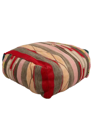 Vintage Hanbel Pouf - Colorfully Striped
