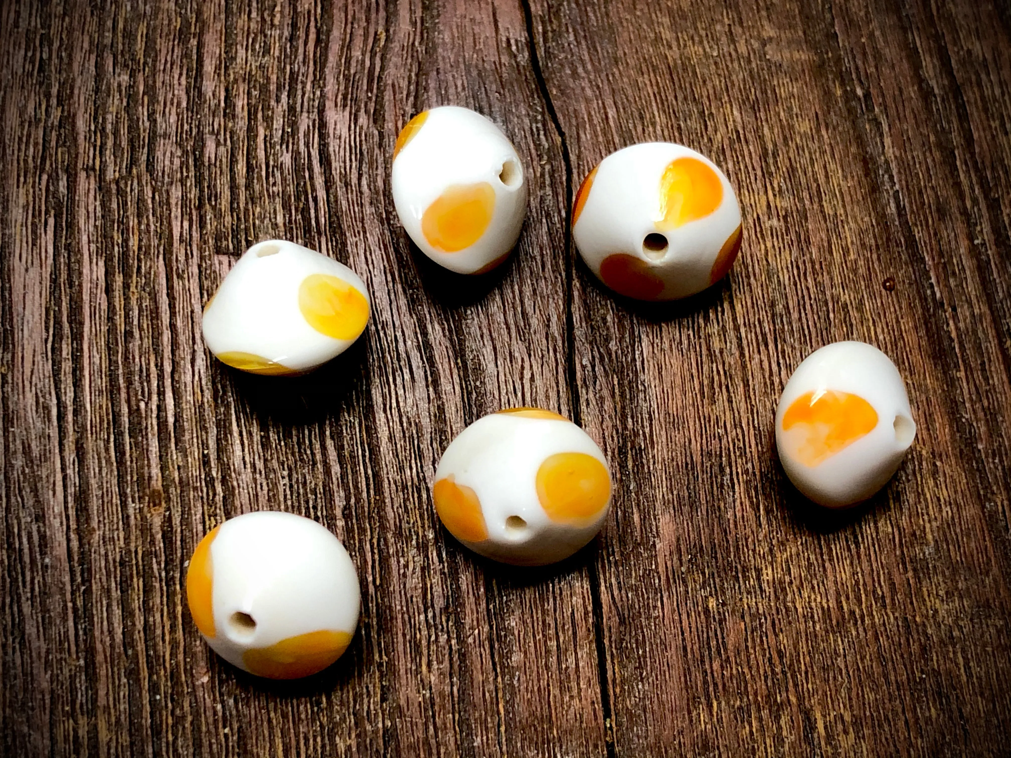 Vintage Japanese Glass 16mm Bicone Beads