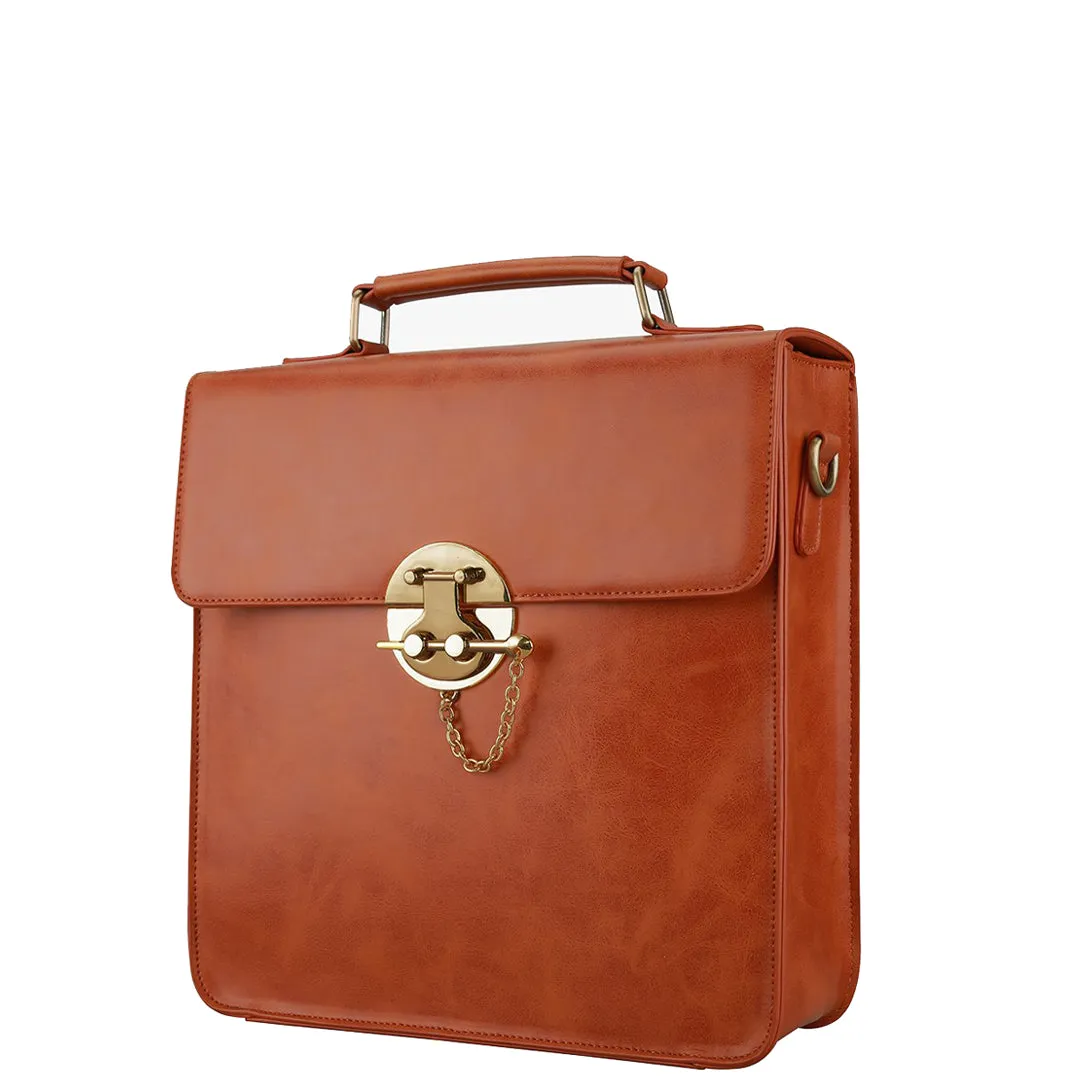 Vintage Lock Solid Backpack