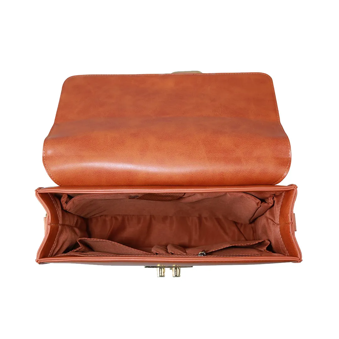Vintage Lock Solid Backpack
