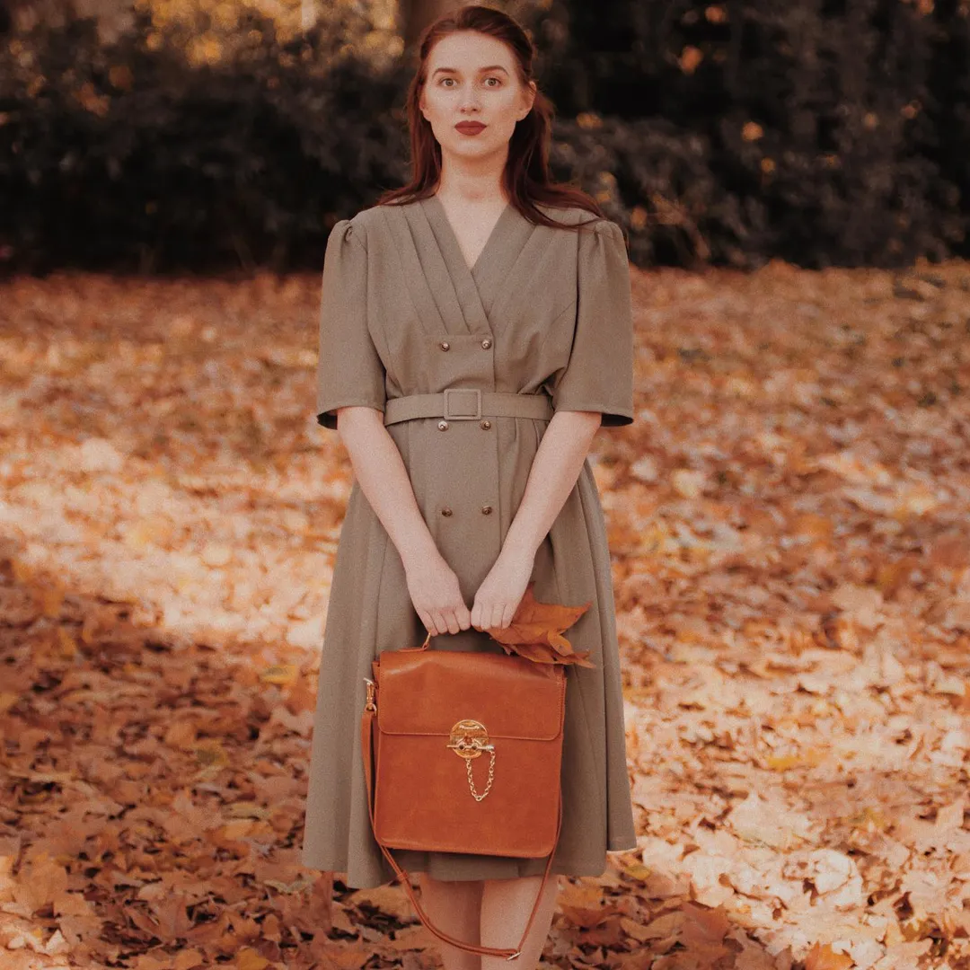 Vintage Lock Solid Backpack
