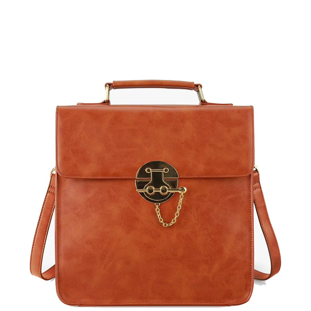 Vintage Lock Solid Backpack