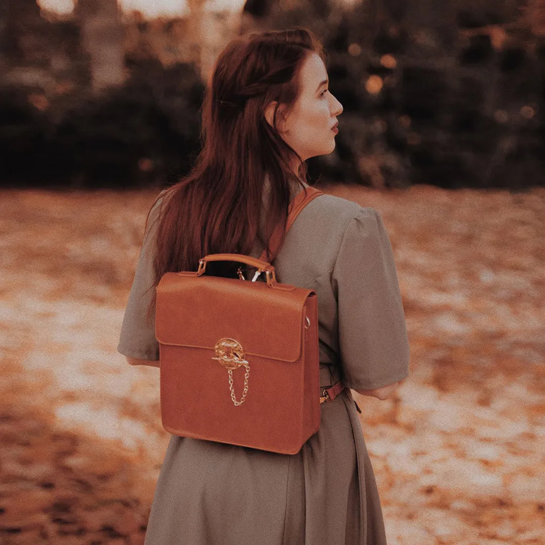 Vintage Lock Solid Backpack