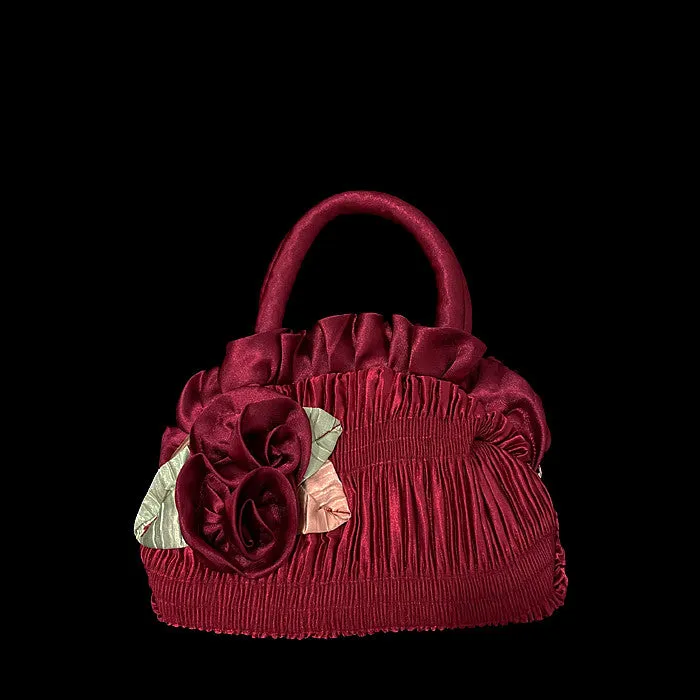 Vintage Pleated Flower Tote UB98372
