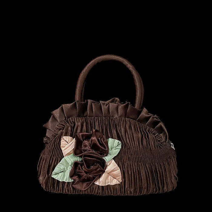 Vintage Pleated Flower Tote UB98372