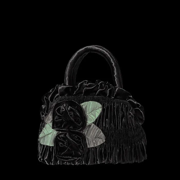 Vintage Pleated Flower Tote UB98372