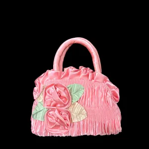 Vintage Pleated Flower Tote UB98372