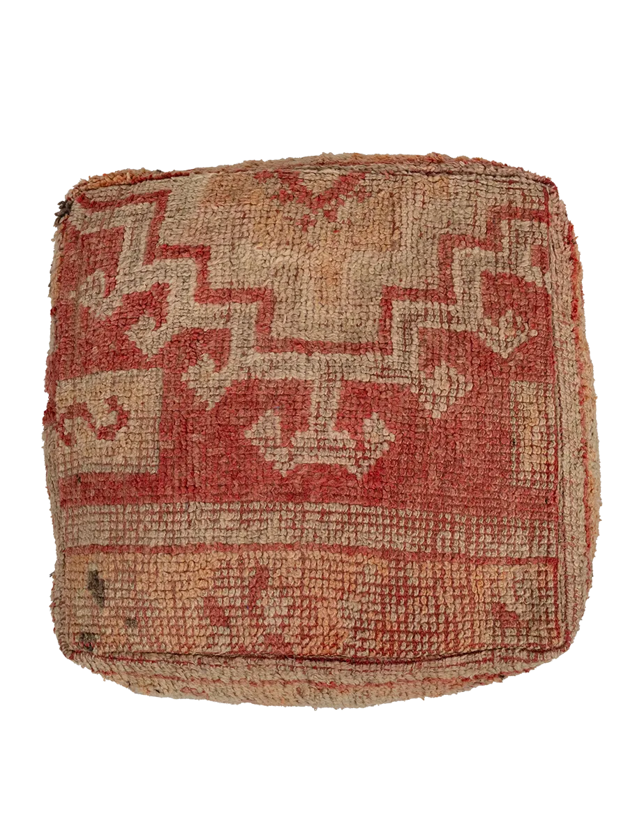 Vintage Talsint Pouf - Burnt Sienna