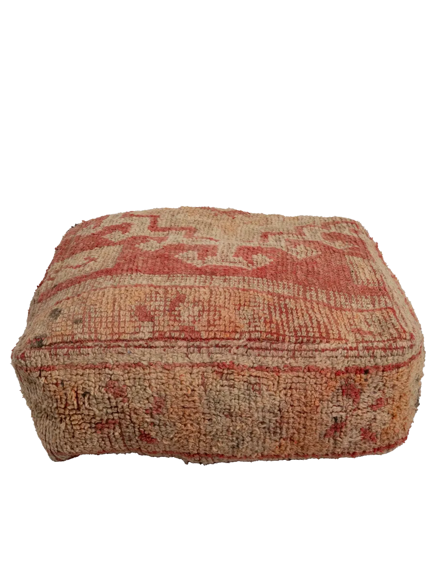 Vintage Talsint Pouf - Burnt Sienna
