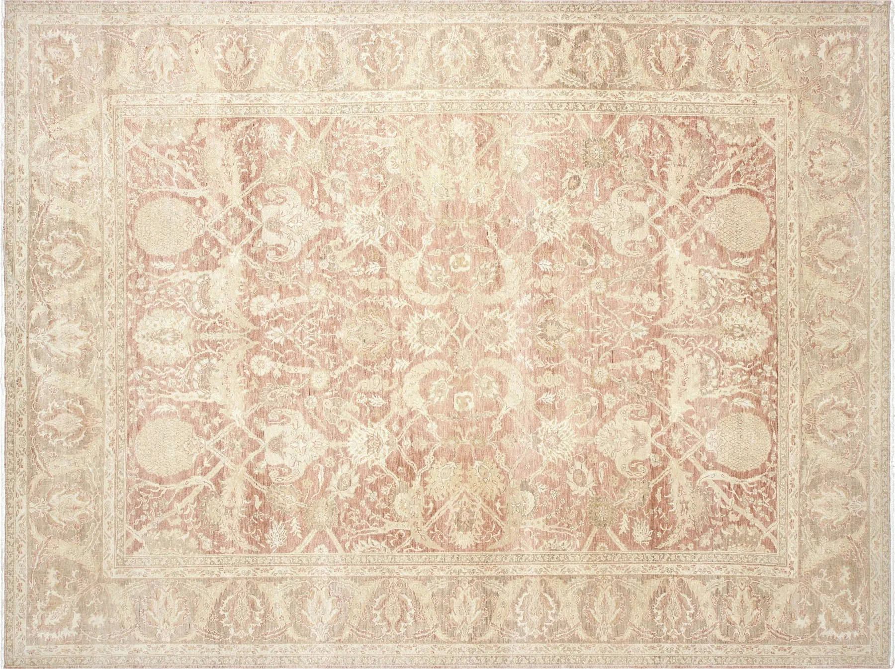 Vintage Turkish Oushak Rug - 9'3" x 12'3"