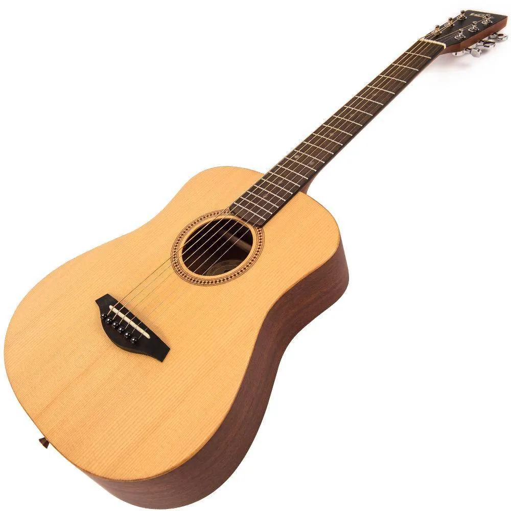 Vintage VTG100 Acoustic Travel Guitar ~ Natural