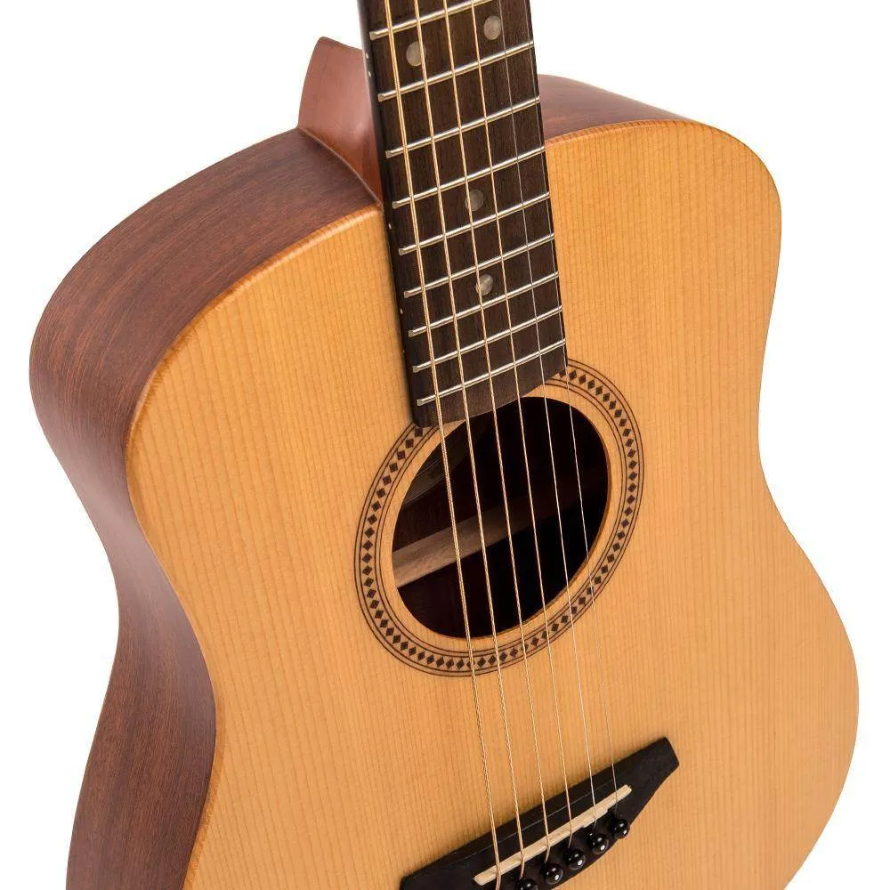 Vintage VTG100 Acoustic Travel Guitar ~ Natural